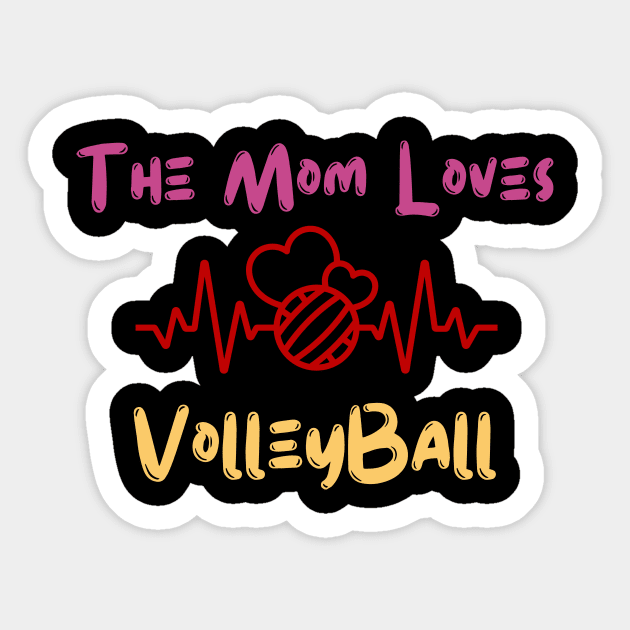 This Mom Loves Volleyball Sticker by NICHE&NICHE